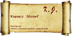 Kopacz József névjegykártya
