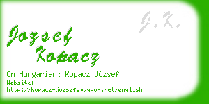 jozsef kopacz business card
